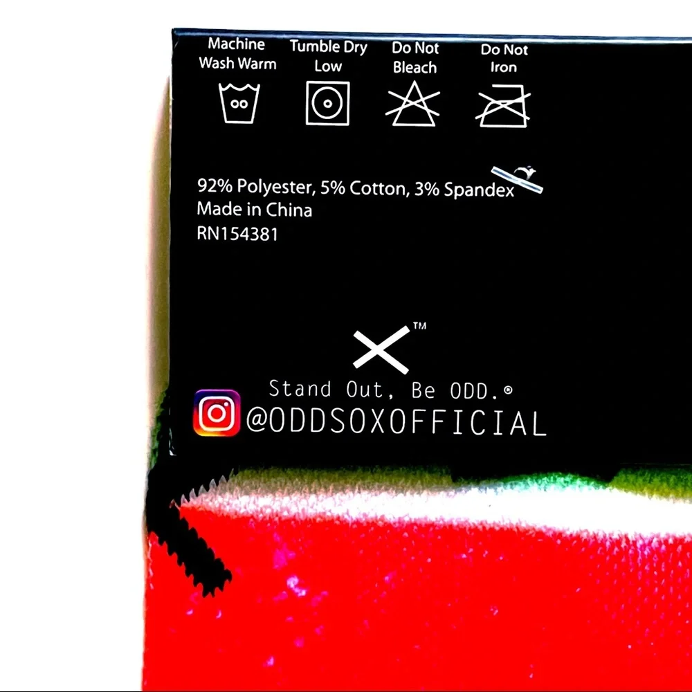Odd Sox Watermelon Slice Crew Socks Mens Womens Fruit Fruity Fun Gift New NWT